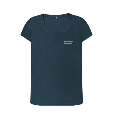 Women's Scientist and Philosopher plain logo scoop neck T-shirt