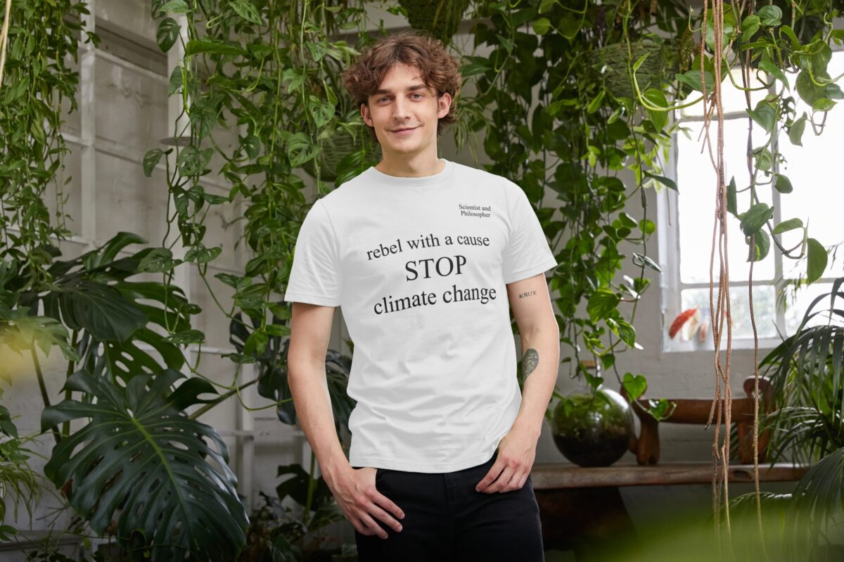 Scientist and Philosopher rebel with a cause - unisex organic cotton T-shirt